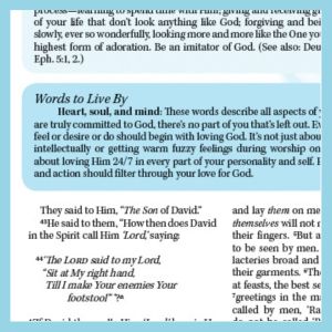 words to live by how to use the Bible grief pride anger hope peace joy righteousness Teen students