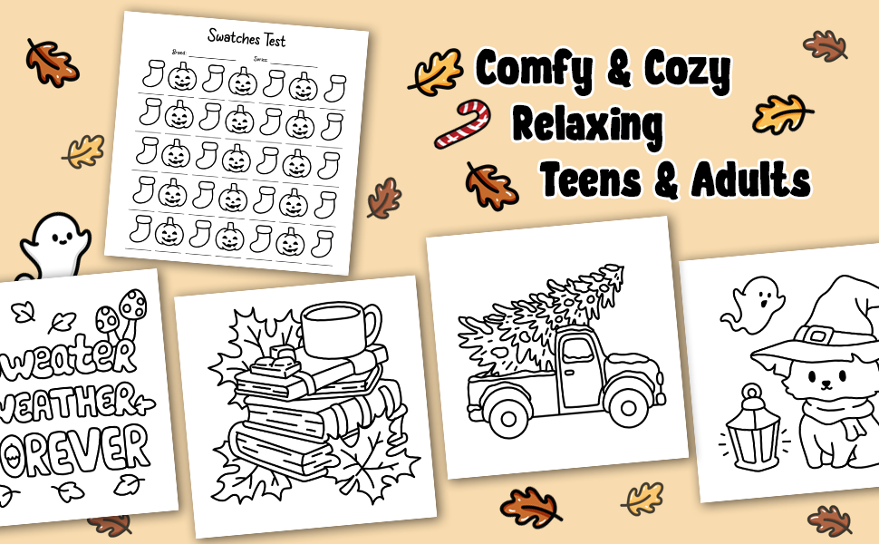 Cozy Girl Season Coloring Book