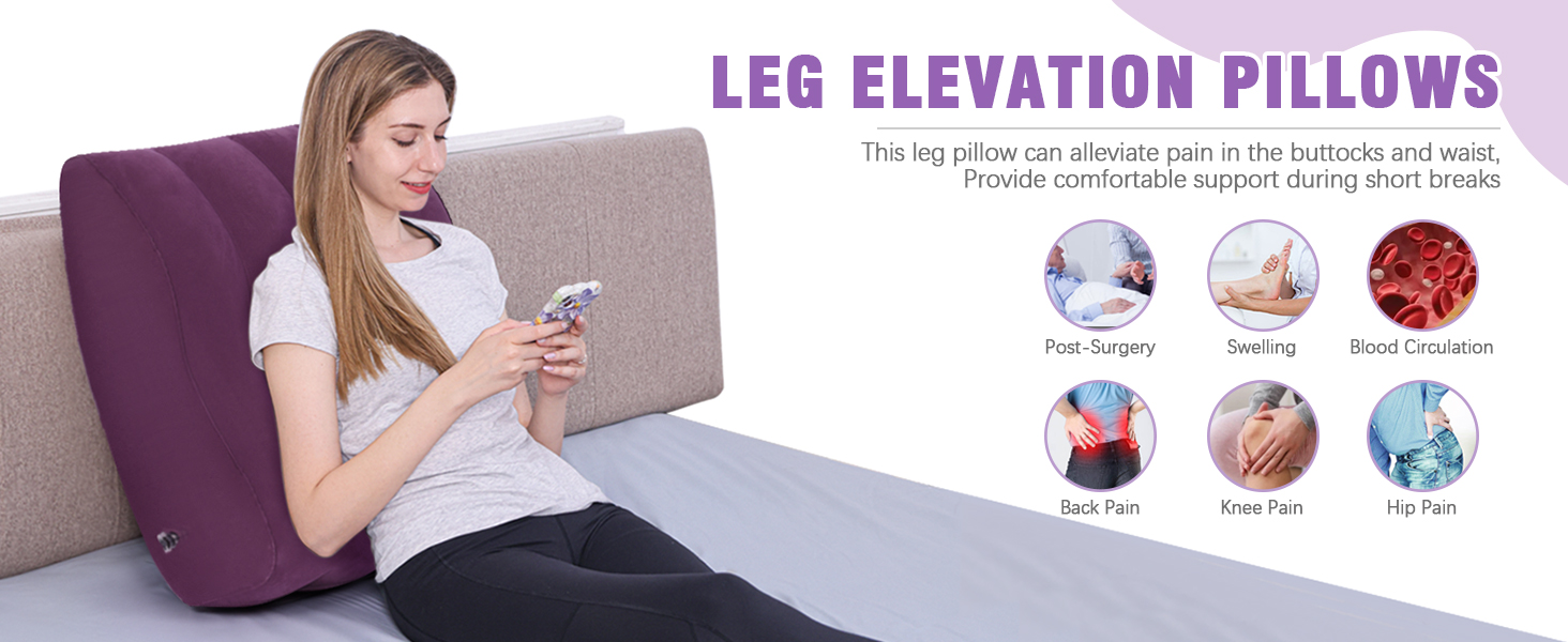 LOKFEHRE Wedge Pillow for Sleeping Inflatable Leg