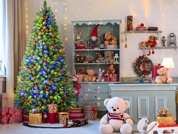 新政　Xmas-type　 No.6 Costway 6Ft Pre-Lit Artificial Christmas Tree Hinged 350 LED