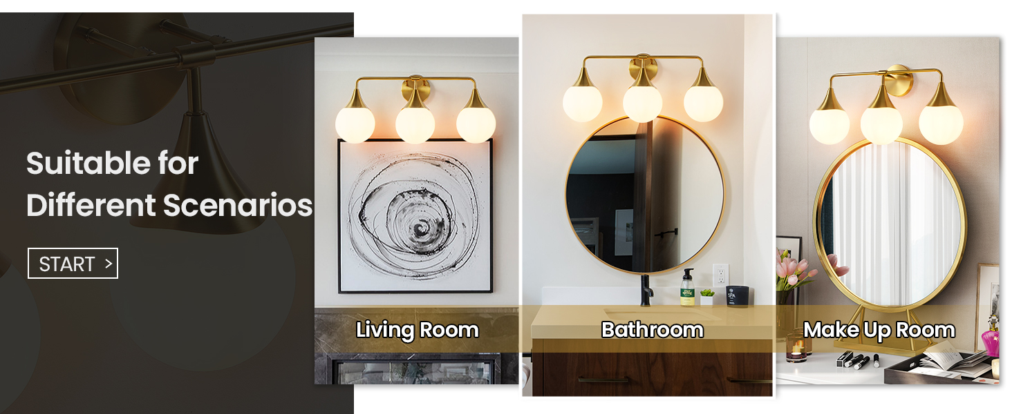 Gold Vanity Light