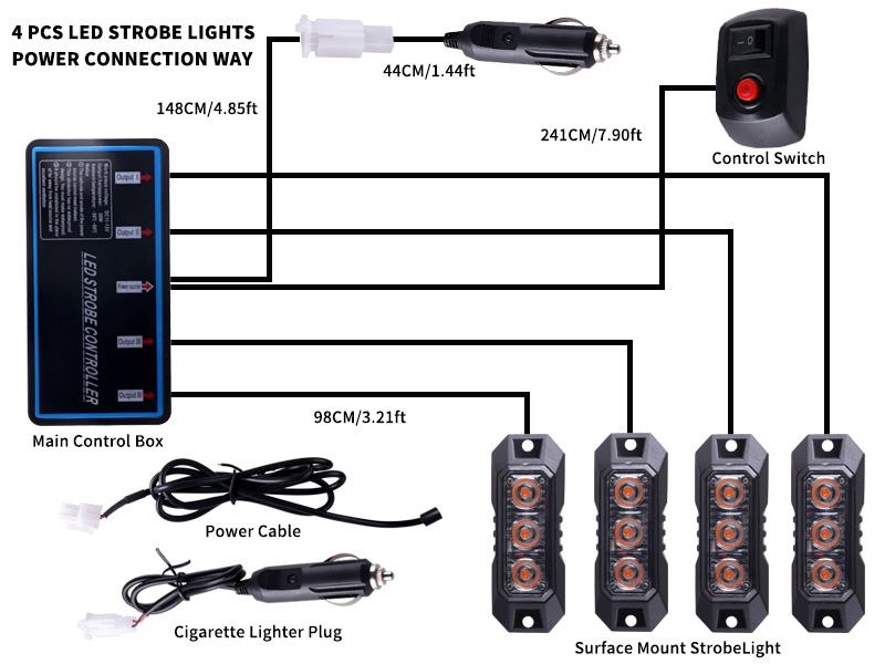 12 volt flashing led lights