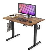 Monomi Standing Desk, 39.4'' Small Sit Stand up Rising Desks Height Adjustable Electric Standing ...