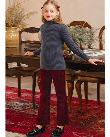 girls sparkly flare pants