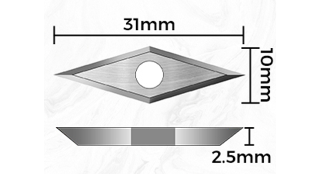 10Pcs Tungsten Carbide Cutters Set for Wood Lathe Turning Tools, Include 30x10mm Diamond Pointed Corner and Rounded Corner Diamond 5 Each, Supplied With Screws and Screwdriver 13 sharp corner diamond