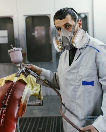 respirator mask with filters