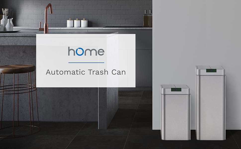 hOmeLabs 13 Gallon Automatic Trash Can for Kitchen
