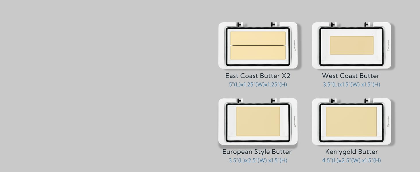 KITCHENDAO Airtight FlipTop Butter Dish with Lid and Knife Spreader