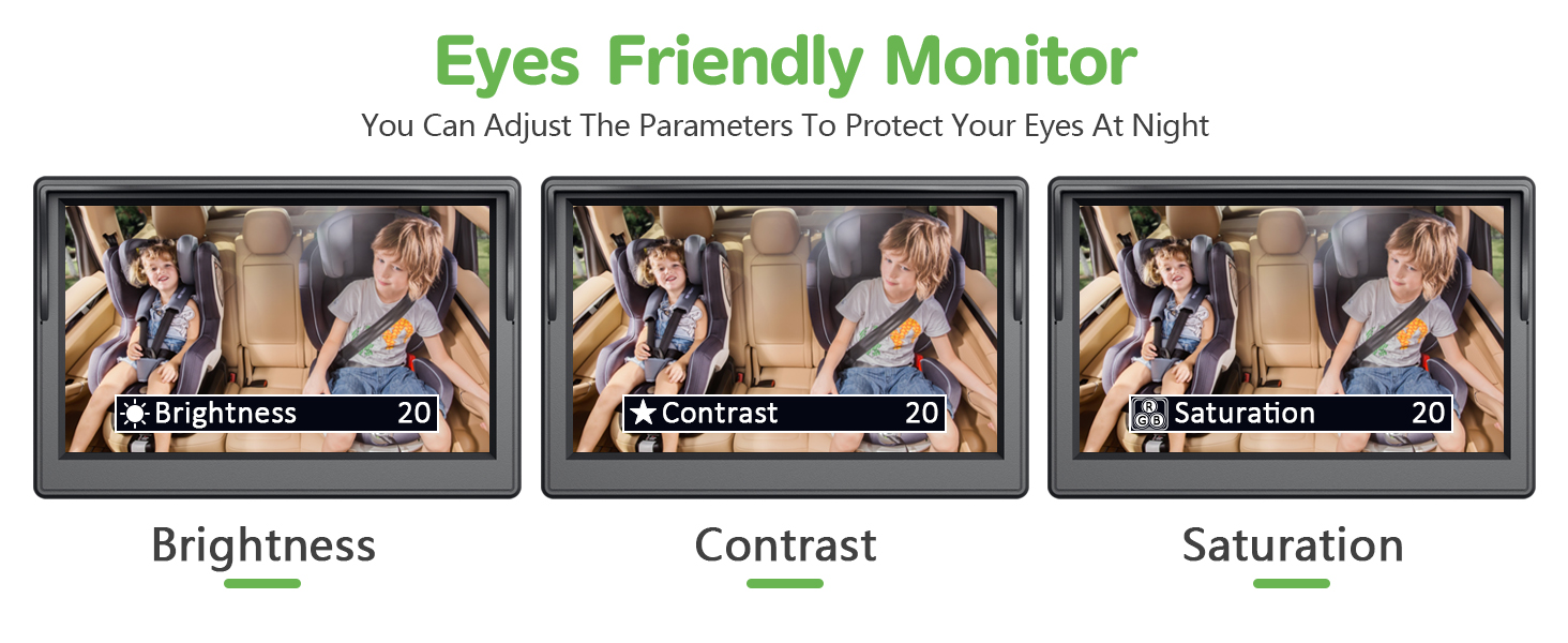 car baby camera with adjustable display