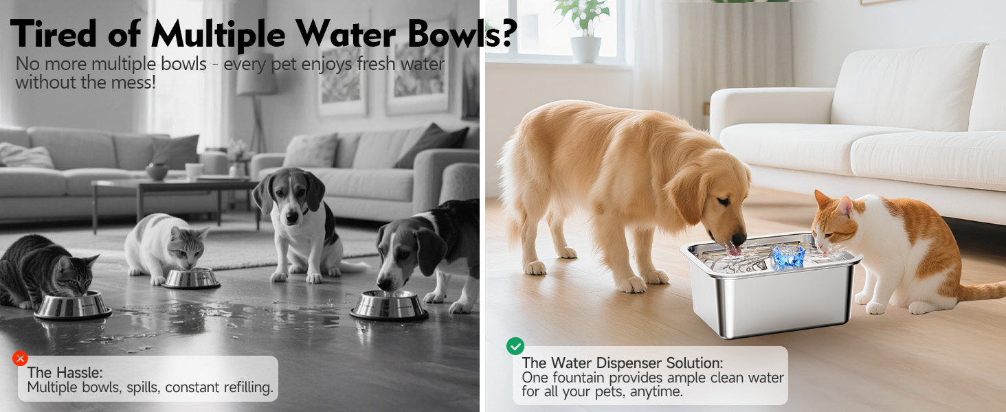 PETDOTT Dog Water Fountain for Large Dogs