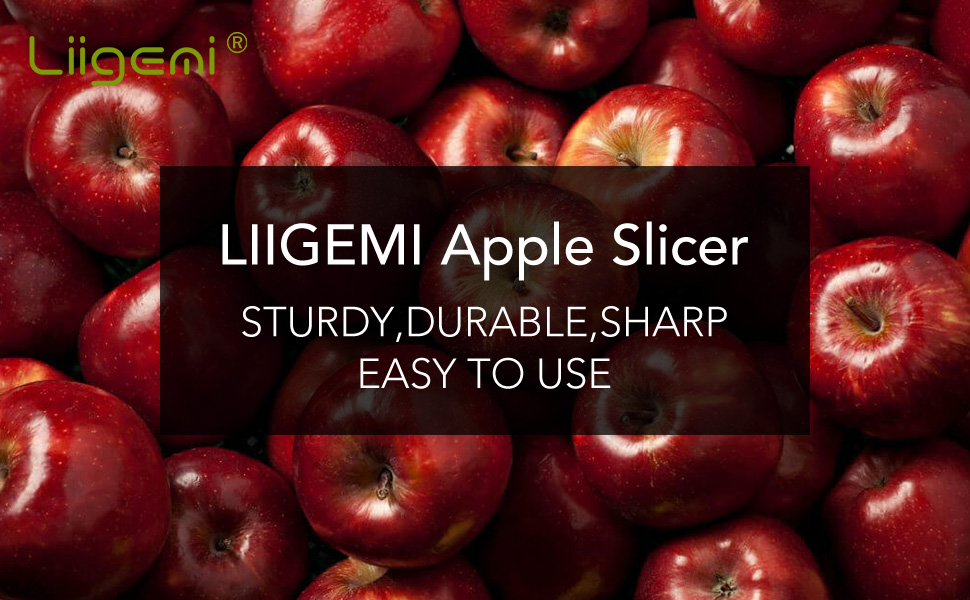 LIIGEMI Apple Slicer,12-Blade Extra Large Apple Corer,  Apple Cutter and Divider