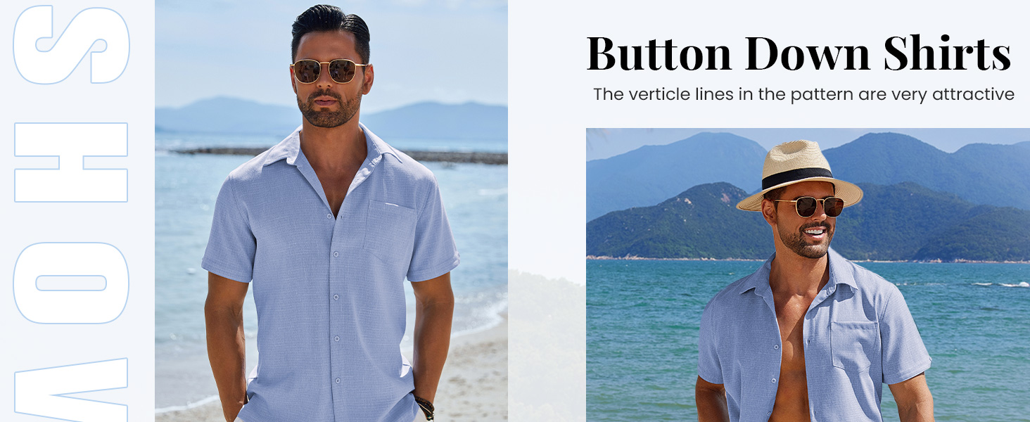 mens short sleeve button down shirt