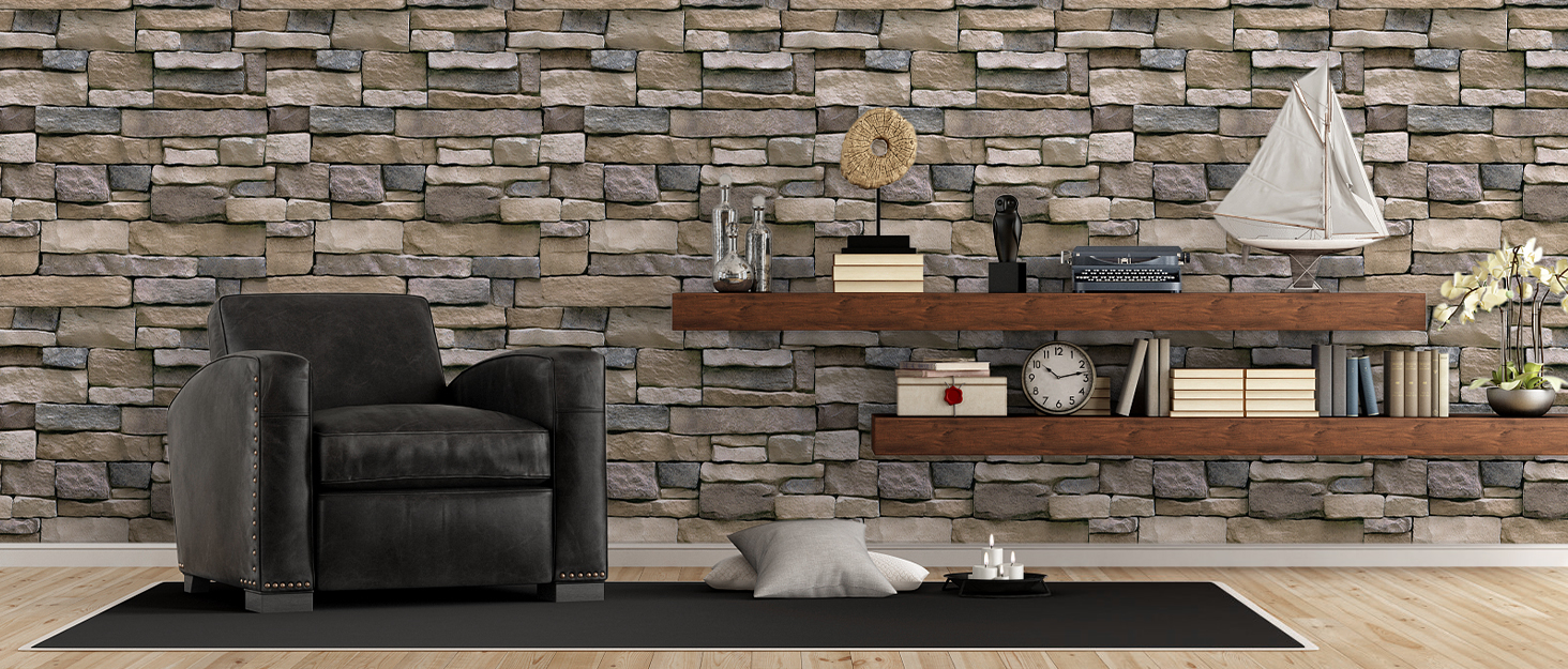 brick wallpaper peel and stick