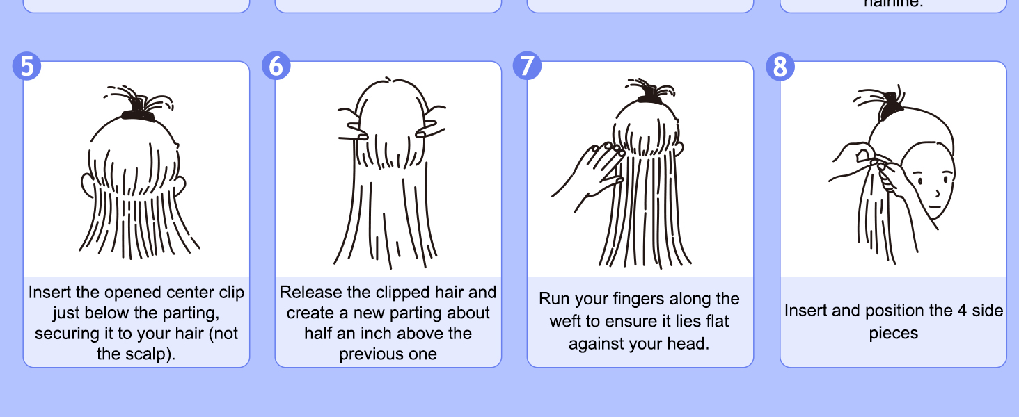 LOVELINE Hair Extensions Real Human Hair Clip ins Natural