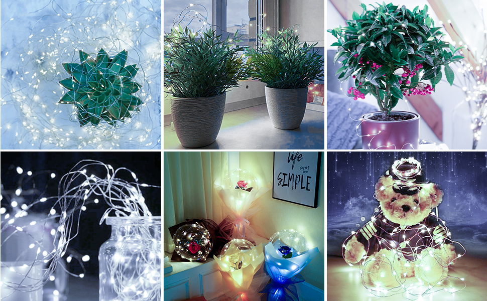 24 Pack Fairy Lights Battery Operated, Litogo 7ft 20 LED