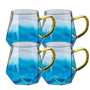 clear glass cups