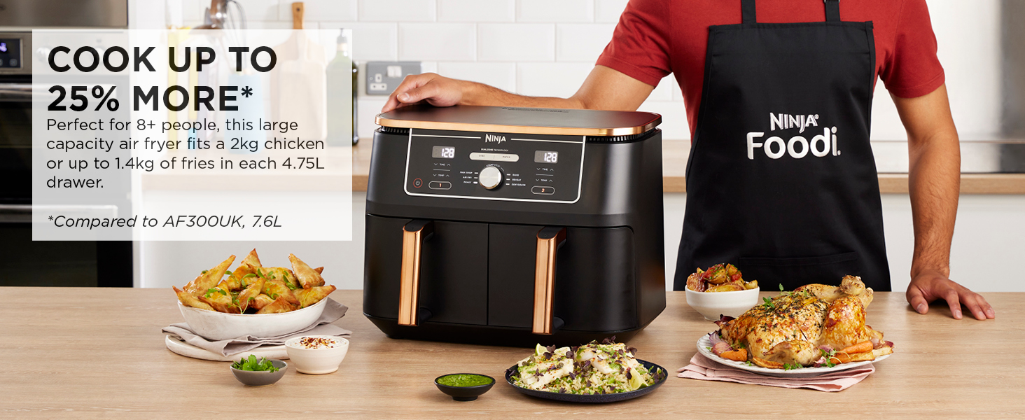 Ninja Dual Zone Copper Air Fryer AF400UKCP