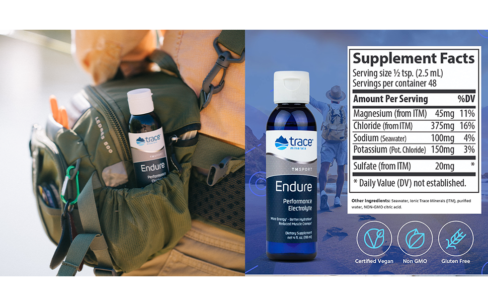 Trace Minerals Research , Endure, Performance Electrolyte