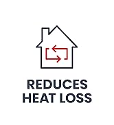 Reduces heat loss