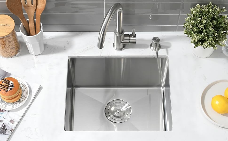 Jshozzy 18 Inch Undermount Kitchen Sink, 18