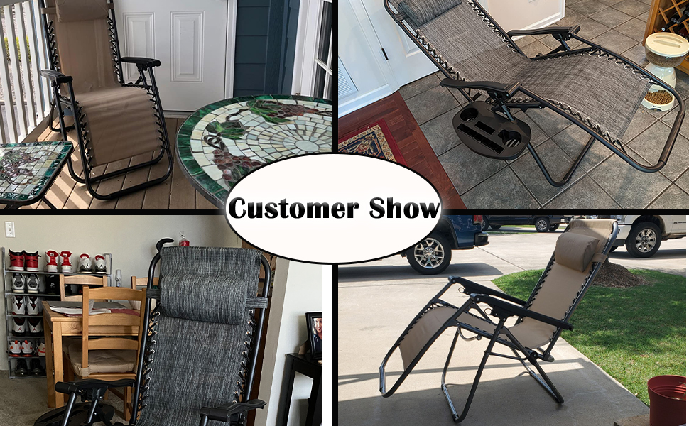 Ostlttyn Zero Gravity Chair Replacement Fabric with 3 Pcs