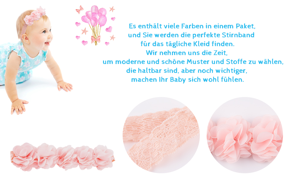 Babystirnband Satinband