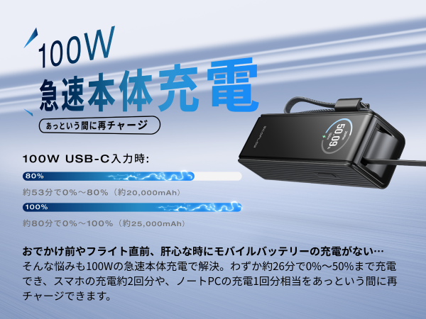 エコフローモバイルバッテリー25,000mAh 170Wモバ充大容量 Amazon | EcoFlow RAPID モバイルバッテリー 25000mAh 170W