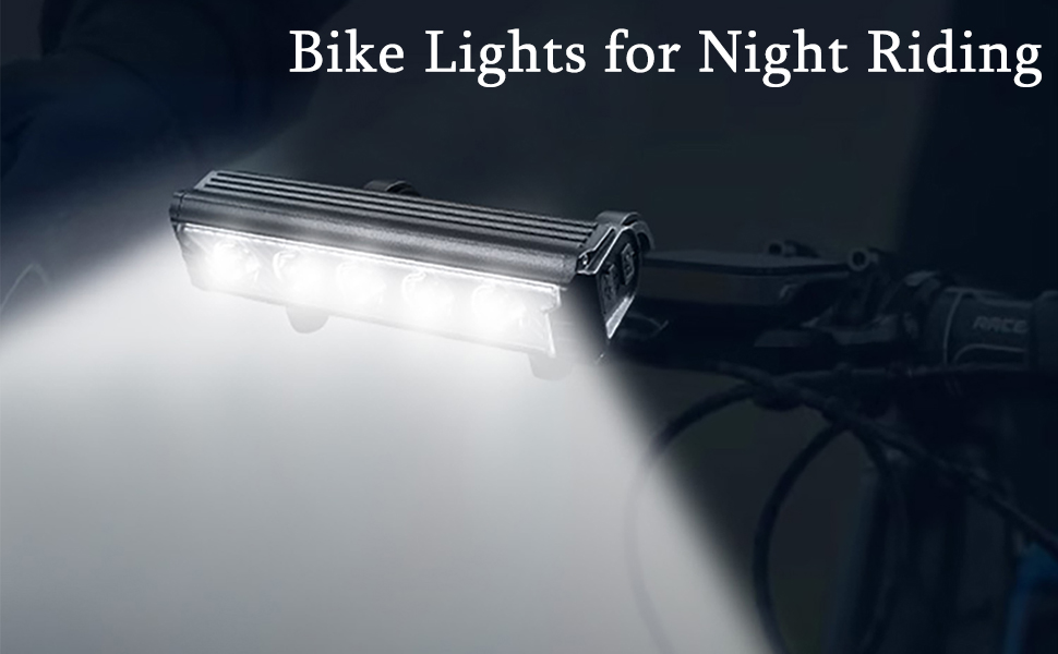 Bike light has 5 lighting modes suitable for all road bike and mountain bike night riding