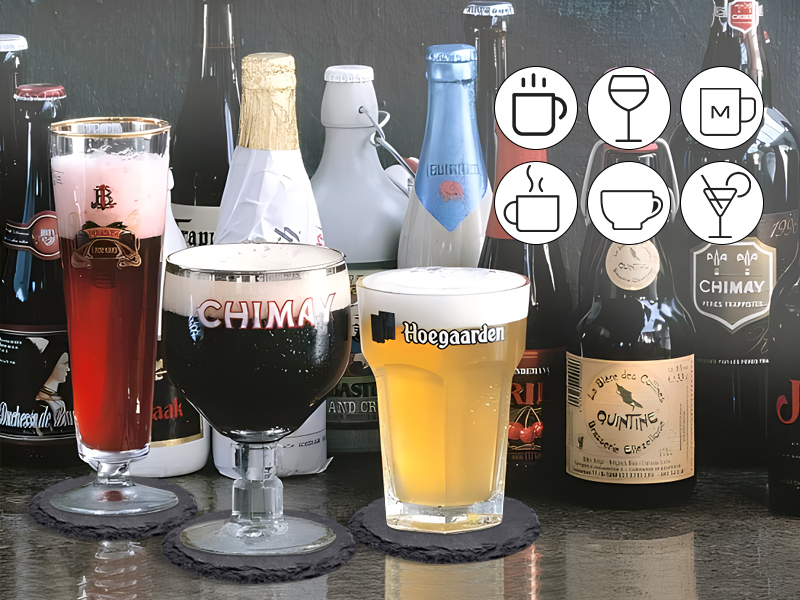 24 Pack Round Slate Drink Coasters, VIBRATITE 4 Inch Black