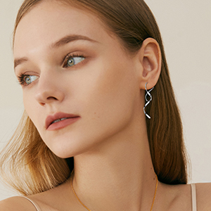 spiral threader earrings