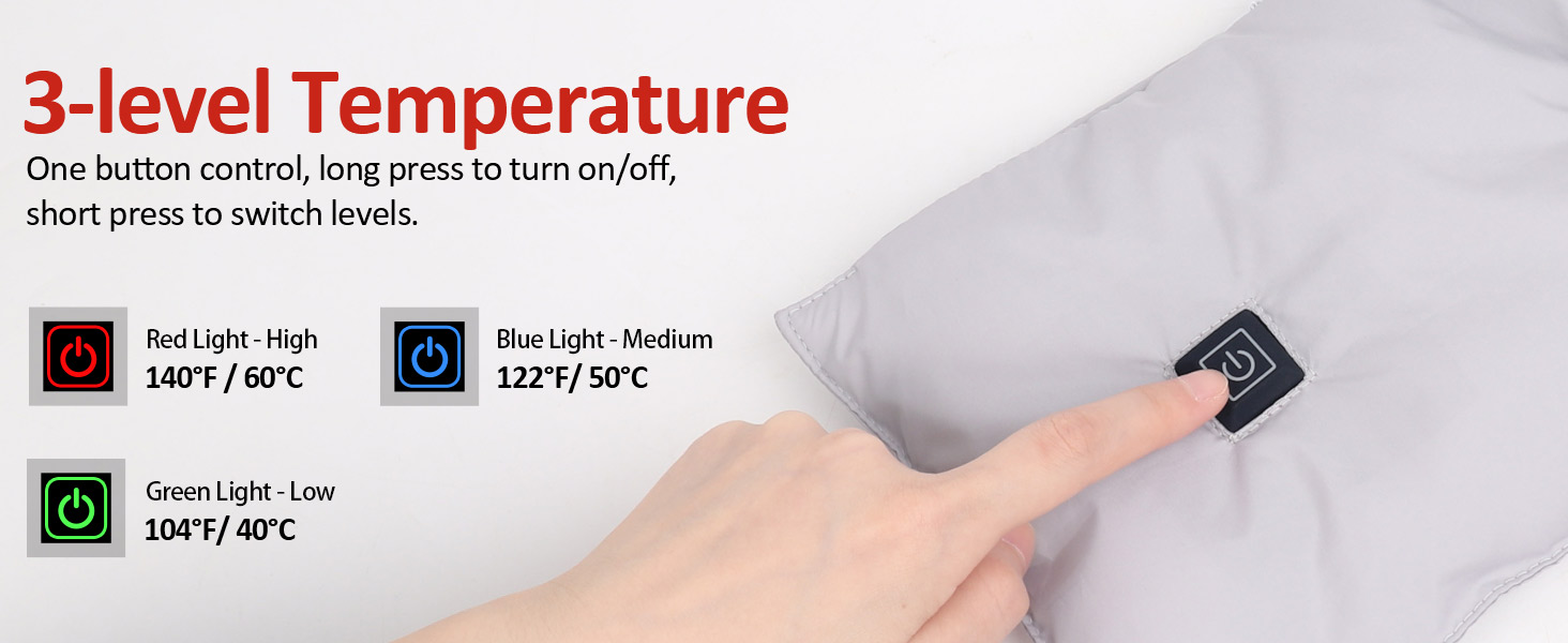 Comfheat USB Heated Scarf, Electric Neck Heating Pad Wrap for Pain Relief, Thermal Hot Compress