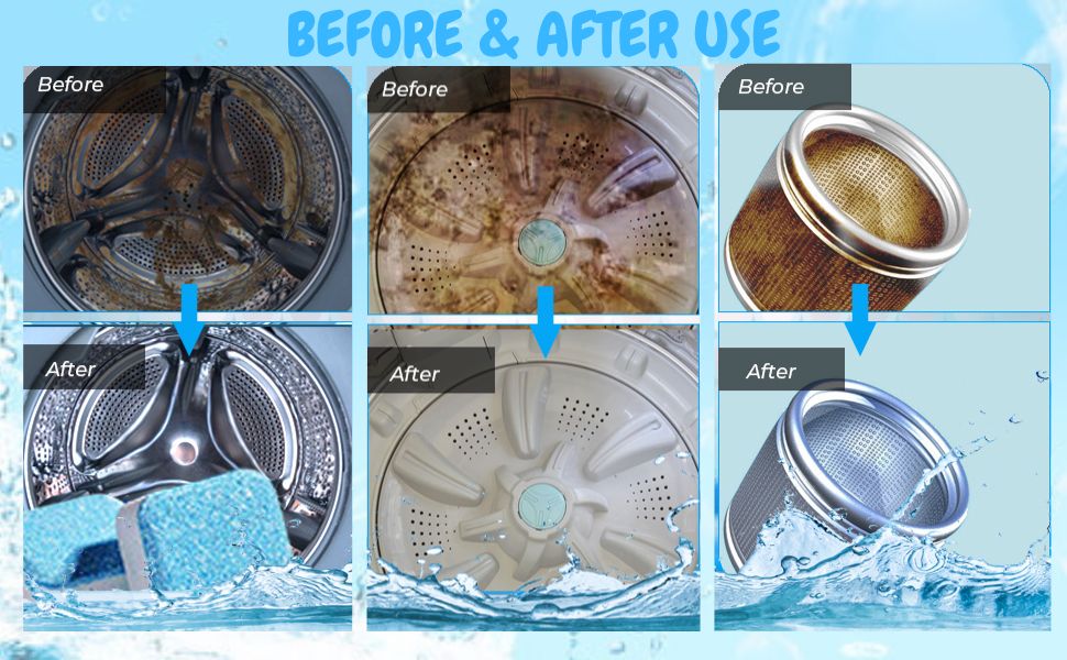 Buy SARVAM CART Washing Machine Cleaning Tablet, Descaling Powder Tablets, Washing Machine Deep