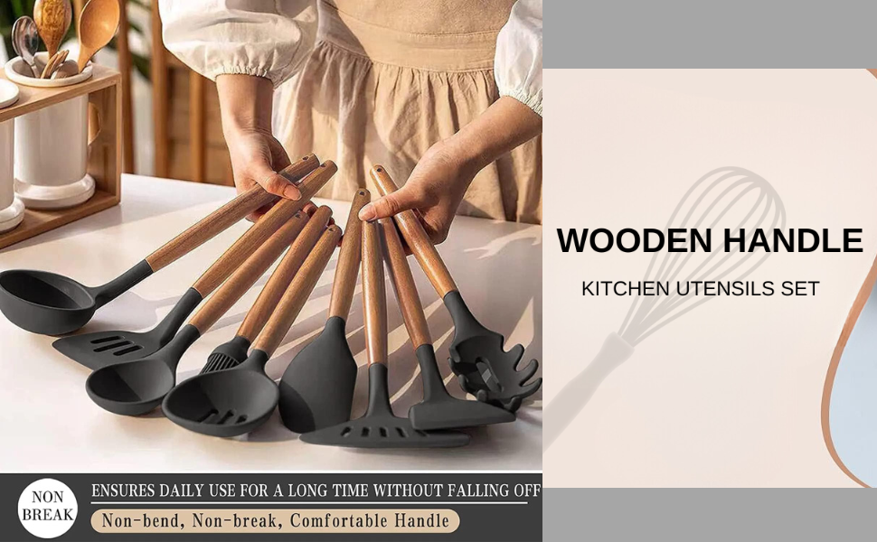 Silicone Kitchen Utensils Set 12 Pcs