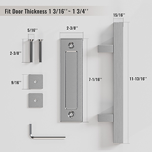 12inch sliding barn door handle
