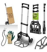 Tronitechnik Sackkarre Handkarre klappbar, Transportkarre bis 80kg, Klappwagen - Karre für Paket...