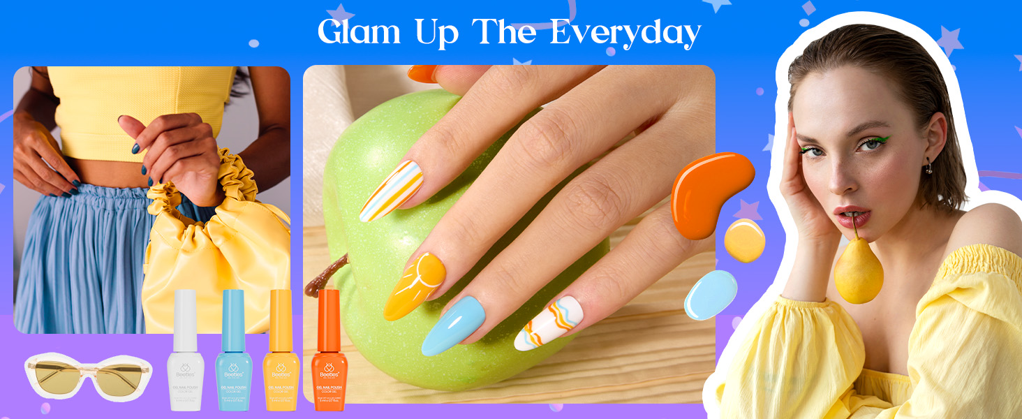 Gel Nail Polish Kit One Color One Bottle