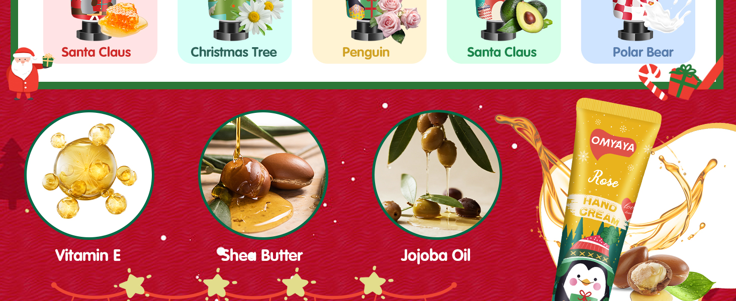 Digital character illustrations in a gaming or app interface style, arranged in a horizontal row against a deep red background.