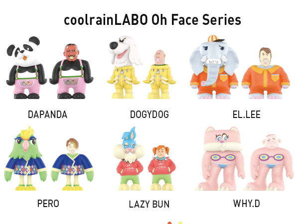 pop mart coolrainLABO Oh Face フィギュア　8点 Amazon.co.jp: pop mart CoolrainLABO Oh Faceシリーズ 8個 限定