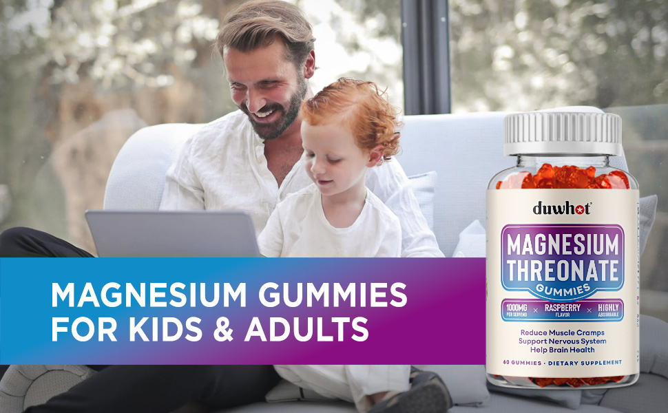 Magnesium Threonate Gummies 1000mg, Magnesium Supplements