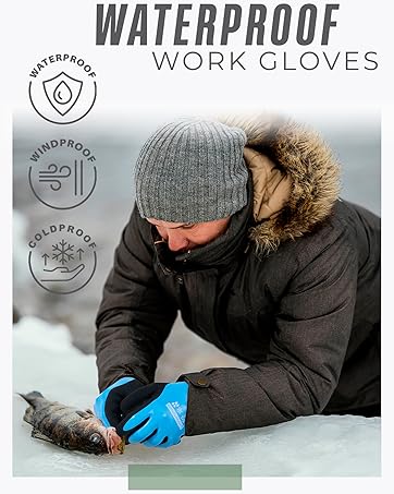 HANDLANDY insulated waterproof winter work snow ski hiking gloves