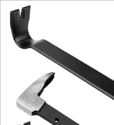 3 Piece Pry Bar Set, 10" Nail Puller Cats Paw Pry Bar, 9" and 15" Nail Pullers with Wide, Wonder ...