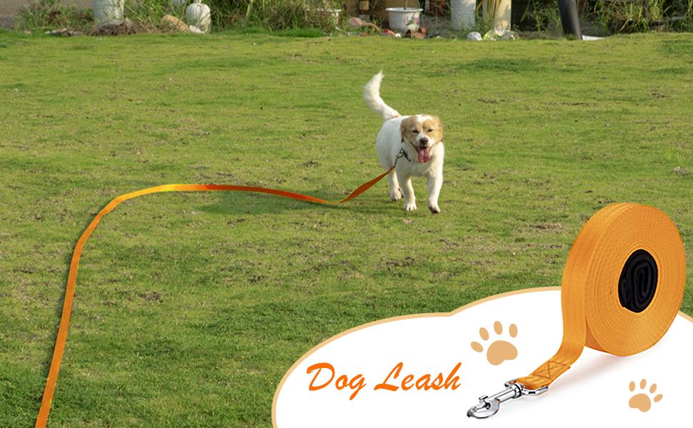 Vivifying Dog Training Lead Leash, 20m/65 ft Long Nylon Long Line Dog Lead for Pet Tracking