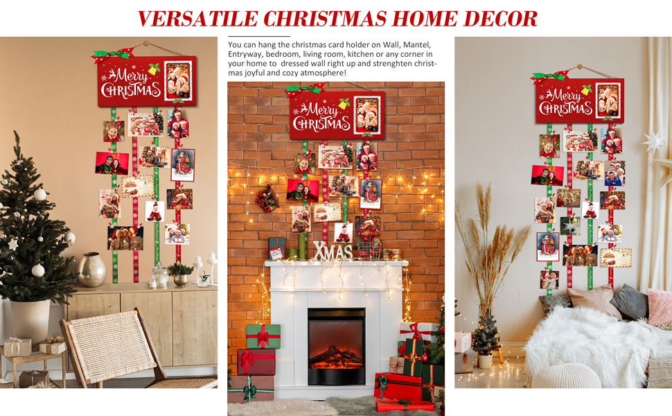 Christmas Card Holder Wall Hanging Christmas Card Display