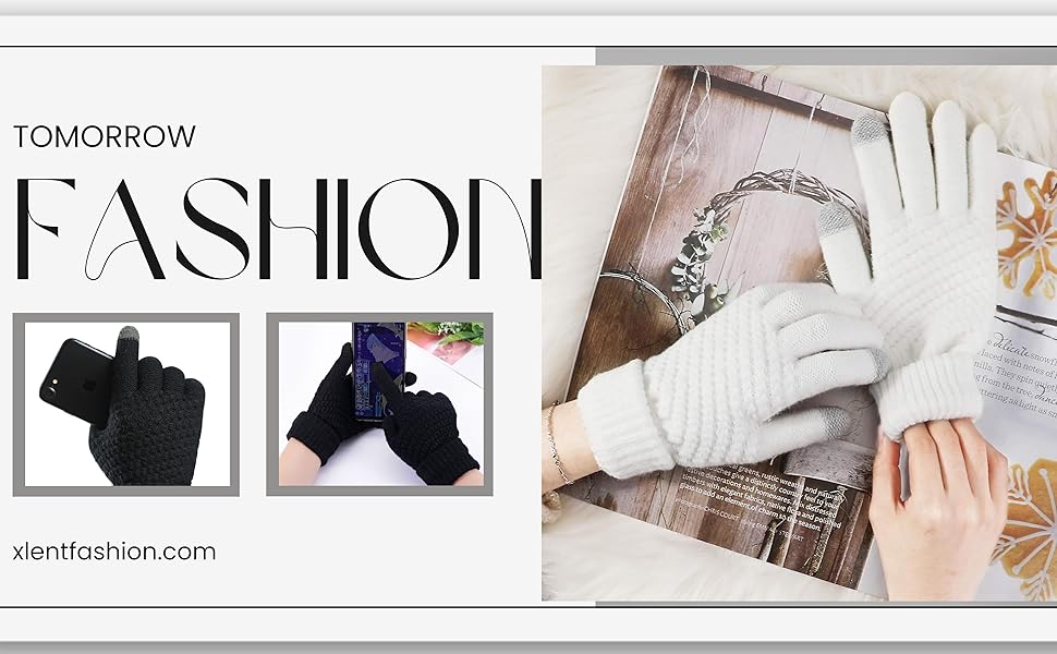 Wool touchscreen gloves Full protection gloves Woolen comfort gloves