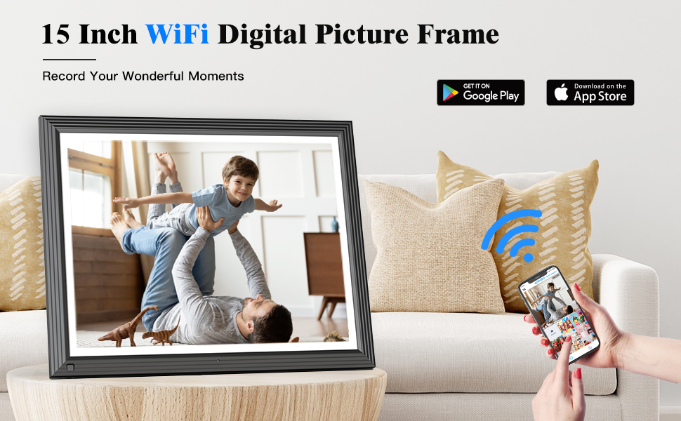 WiFi Digital Picture Frame 15Inch Digital Photo Frame