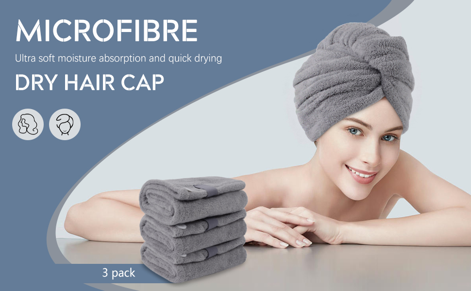 VIVOTE Hair Towel Wrap, AntiFrizz Quick Drying Microfibre Hair Towel