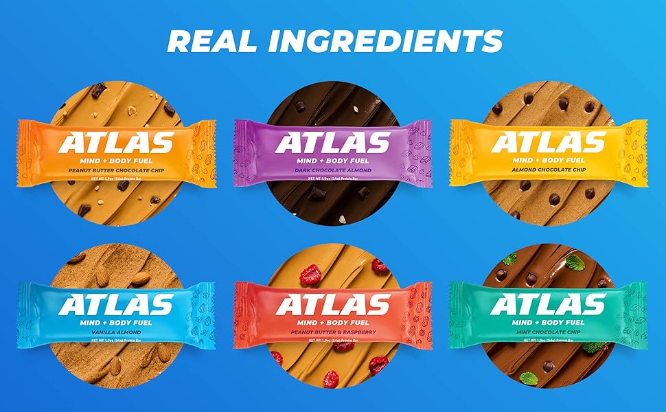 Atlas Protein Bar, 20g Protein, 1g Sugar, Clean