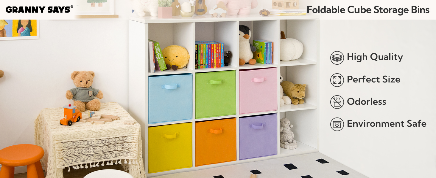 GRANNY SAYS Cube Storage Boxes, Pack of 6 Storage Cubes 27x27x27