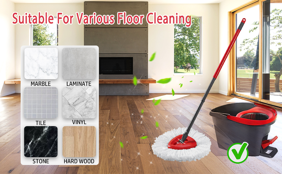 O Cedar Mop Replace Head Compatible with O Cedar EasyWring