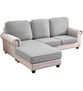 Deep Dream Sectional Couch Covers 6 Pieces, Stretch Couch Cushion Covers, L Shaped Washable Sofa ...